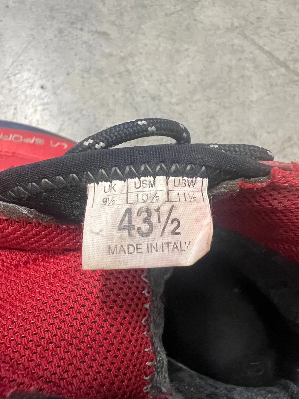 La Sportiva Red and Black Mountaineering Boots 43 1/2